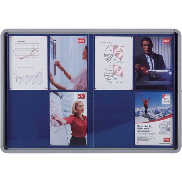 Espositore Nobo Porta Scorrevole Pannello Posteriore Tessile 12 X Din A4 Spedizione-image