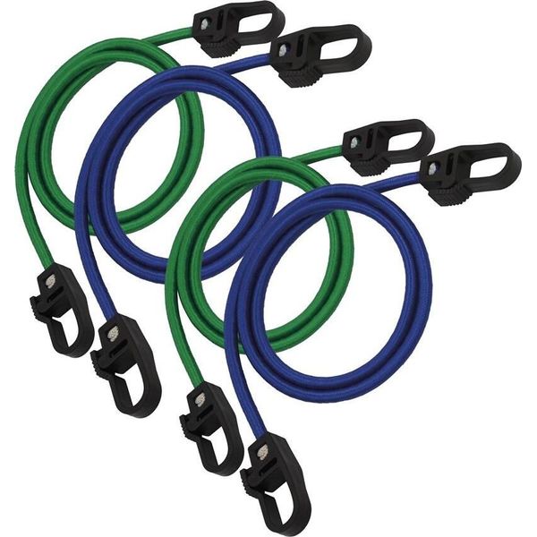 Set Di Espansori/ Gomma Di Tensionamento/ Corda Di Tensionamento, 4 Pezzi, Ganci In Plastica Petex-image