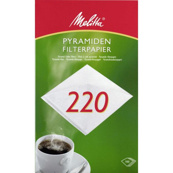 Melitta Filtri Caffè Piramidali Sacchetti Filtro 220 Bianco 100 Pezzi-image