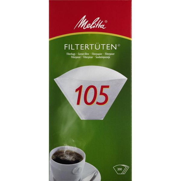 Melitta Carta Filtro Per Macchine Commerciali 105 Bianco 200 Pezzi-image