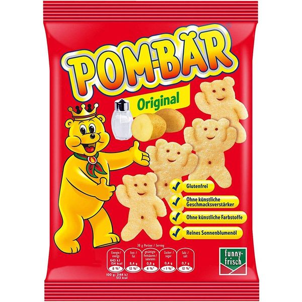 Funny Fresh Pom Bears Original Patatine Salate 30G Confezione Da 12-image