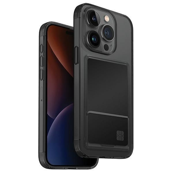 Uniq Etui Air Fender Id Iphone 15 Pro6.1 Szary/Smoked Grey Tinted Cardslot-image