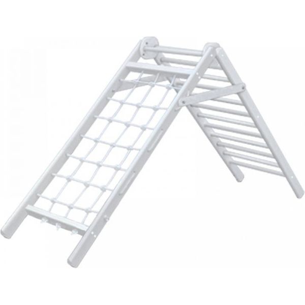 Telaio Di Arrampicata Indoor Mini | Parete Di Arrampicata Per Bambini | Parco Giochi In Legno | Barre Di Parete E Rete Di Arrampicata-image