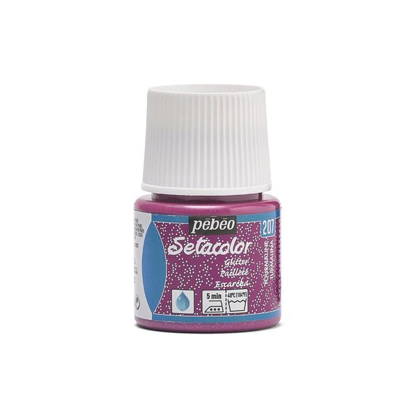 Pebeo Setacolor Light Glitter Vernice Per Tessuti, 45 Ml, Tormalina-image