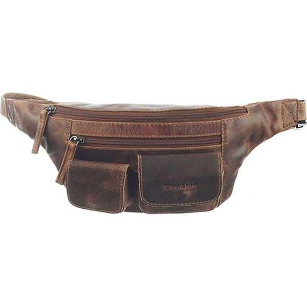 Greenland Nature Pelle Marsupio Borsa A Tracolla Montana Waistbag Brown Marrone-image