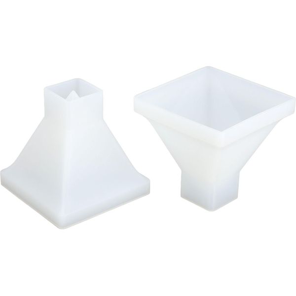 2Pcs Piramide Stampi Fai Da Te - Cristallo - Epossidico Stampo Grande Silicone Mano -Resina Casa Decorazione-image