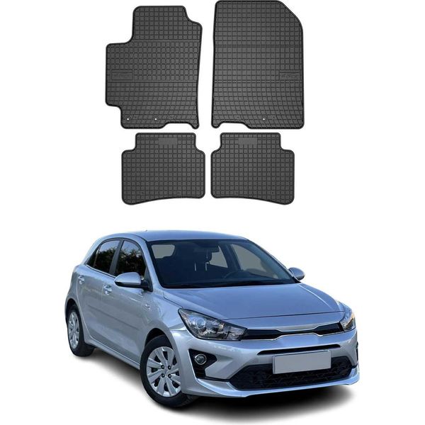 2017-2025 Kia Rio Tappetini In Gomma Nero 4 Pz-image