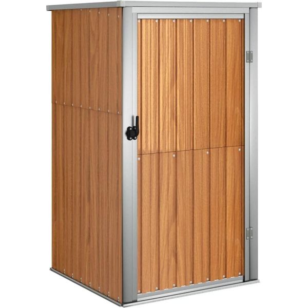 Vidaxl Casetta Da Giardino Marrone 88X89X161 Cm Acciaio Zincato-image