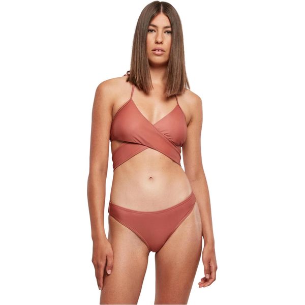 Urban Classics - Bikini A Collo Alto Da Donna TN143 (Xs) (Terracotta)-image