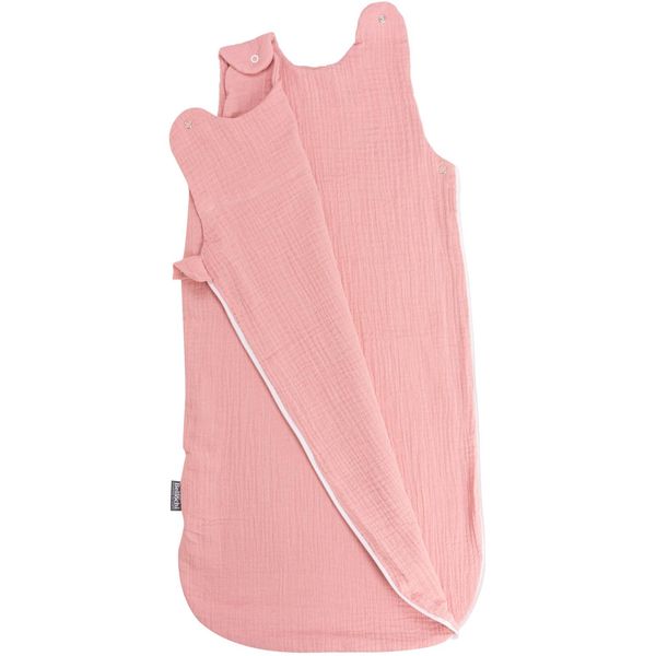Sacco Nanna Per Neonati E Bambini - In 100% Musselin - Tog 2,5 - ÖKo -Tex - Sacco Nanna Per Tutto L'anno Per L'estate E L'inverno - Regolabile 60/75 Cm - Mussola Rosa-image