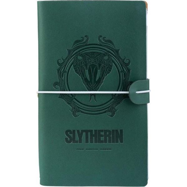 Harry Potter - Taccuino Da Viaggio In Pelle Serpeverde 12X19,6 Cm (Verde)-image