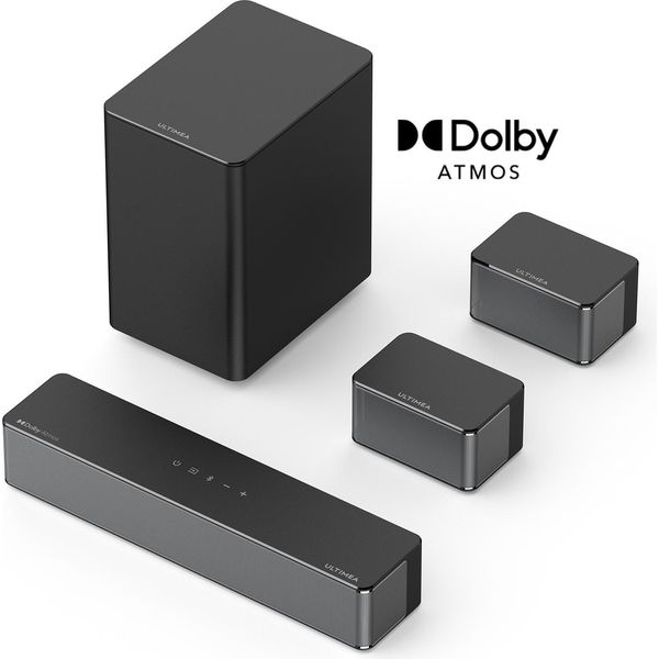 Ultimea Soundbar 5.1 Dolby Atmos, Sistema Audio Surround 3D Soundbar Per Televisori, Altoparlanti Tv Per Home Cinema Con Bassi Regolabili-image