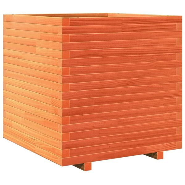 Vidaxl Fioriera Marrone Cera 70X70X72 Cm In Legno Di Pino Massiccio-image