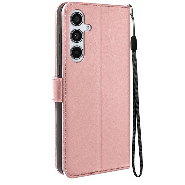 Mayaxess, Custodia A Portafoglio Samsung Galaxy A55 Funzione Stand Con Cinturino, Oro Rosa-image