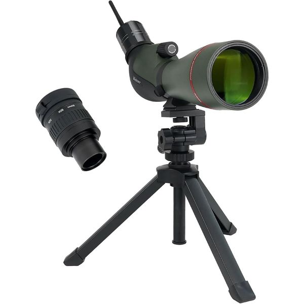 Svbony SA412 20-60X80 Cannocchiale Con Telecamera Wifi, Cannocchiale Hd Con Treppiede Da Tavolo, Cannocchiale Angolato A Lunga Distanza, Impermeabile Fmc, Resistente All'appannamento-image