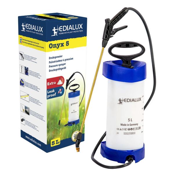 Spruzzatore A Pressione Edialux 5L Per La Cura Del Giardino E Del Prato, Versatile Spruzzatore A Zaino Da 5L Per Erbicidi,-image