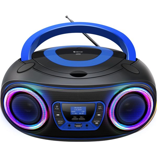 Denver Dab+ Boombox Mit Dab+/Fm-Radio, Bluetooth-Funktion,Blue (TDB-212BU)-image