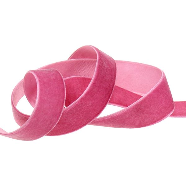 Nastro Di Velluto Rosa Scuro 20Mm 10M - Nastro Decorativo Di Alta Qualità Per Matrimoni Vintage, Decorazioni Da Tavola, Decorazioni Floreali-image