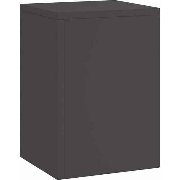 Vidaxl Supporto Per Piante 3 Pezzi Nero 24 X 24 X 75 Cm Acciaio-image