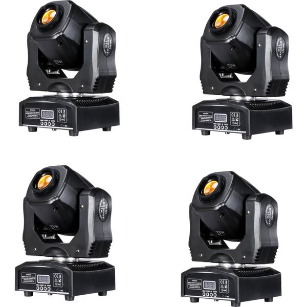 Luce Di Scena A Led Da 75W, Funzione Pan E Tilt Dinamica, 8 Colori E Gobo, 4 Pezzi-75W, Spina Ue-image