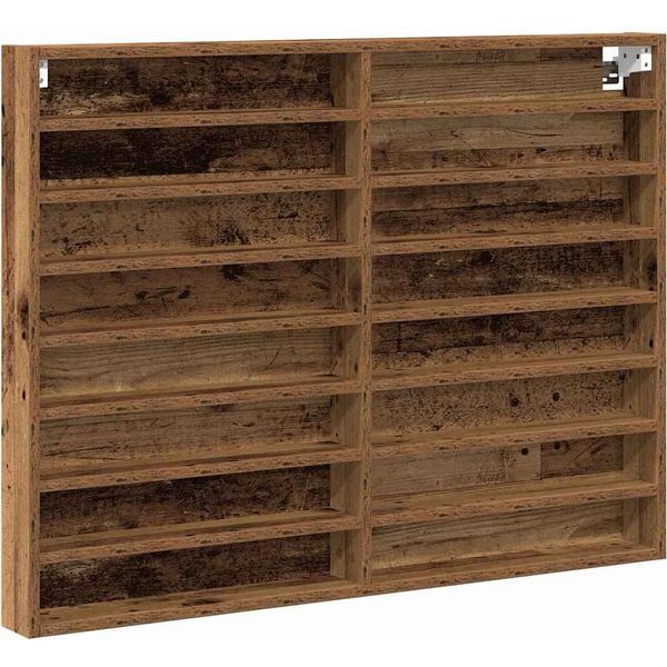 Vidaxl Vetrina Con Ripiano Legno Di Recupero 100 X 8,5 X 75 Cm Materiale A Base Di Legno-image