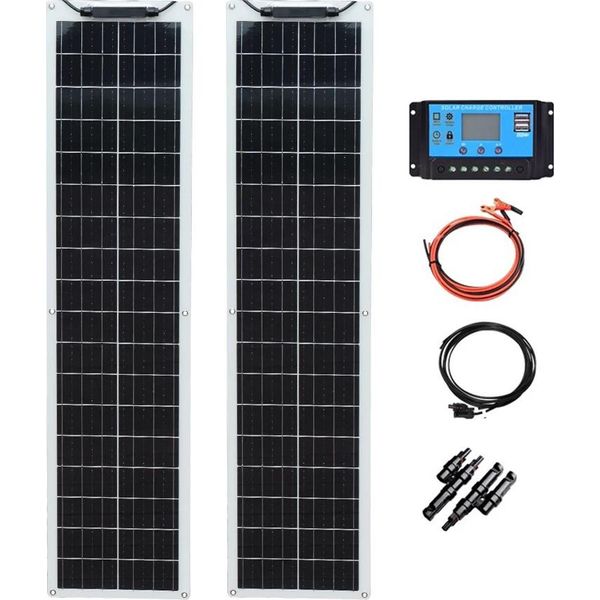 Kit Di Pannelli Solari Flessibili, Alta Efficienza, Impermeabile IP67, Kit Solare 24V 100W-image