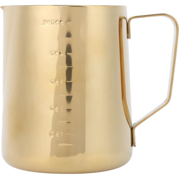Acciaio Inox Caffè Latte Tazza Brocca Brocca Con Scala Per Casa Caffè Latte Artgold 600ML-image