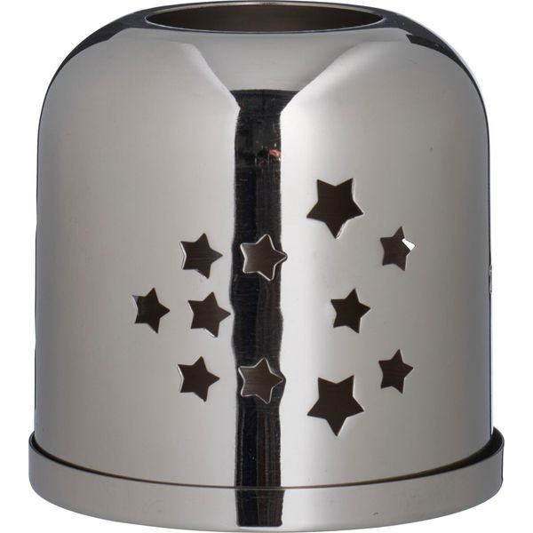 Portacandele In Argento Per Tea Light Con Stelle (10X10,3 Cm), Più Grande-image