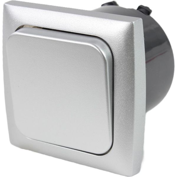 C-Line Presto Inprojal Cbe Interruttore 12-230 Volt + Telaio + Presa Iso Camper Caravan Barca Argento-image