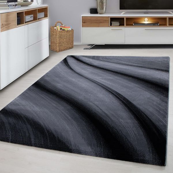Tappeto Miami A Pelo Corto Rettangolare 80X150Cm Nero 6630-image