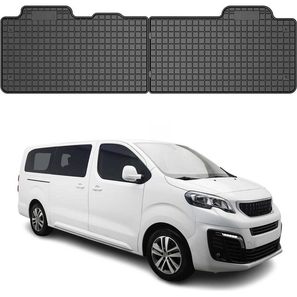 2016-2025 Peugeot Traveller 2 . Tappetini Fila Sedili In Gomma Nero 2 Pz-image