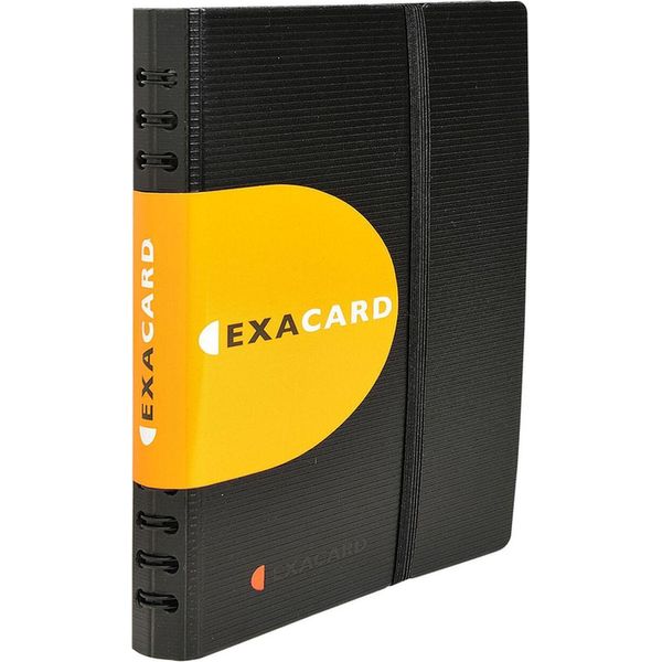 Libro Per Biglietti Da Visita Exacard Con 20 Buste Rimovibili Per 120 Biglietti Exactive, 20X14,5Cm Nero-image