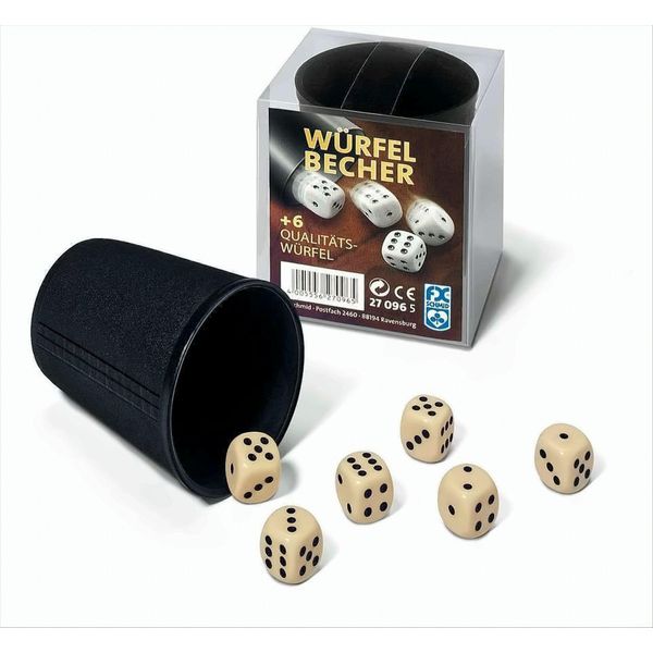 Ravensburger Fx Schmid Tazza Nera Per Dadi Con 6 Dadi 27096-image