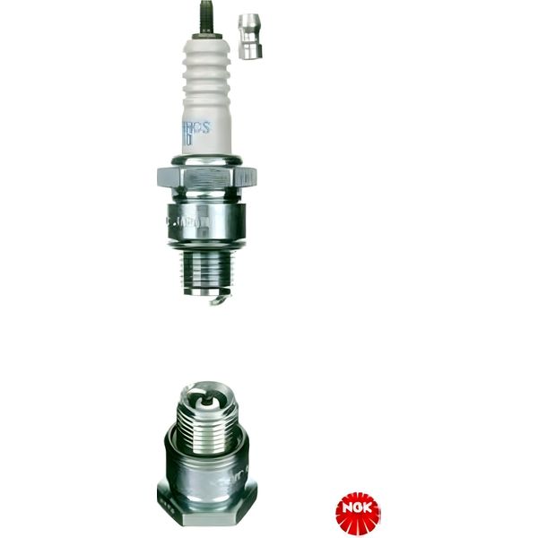 Set Di Candele Ngk 4X BR8HCS-10 Candela Con Soppressione Delle Interferenze, Filettatura Corta 12,7 Mm Ø 14,0 Mm Esagono 20,8 Mm, Distanza Tra Gli Elettrodi 1,00 Mm, Potere Calorifico 8, 1157-image
