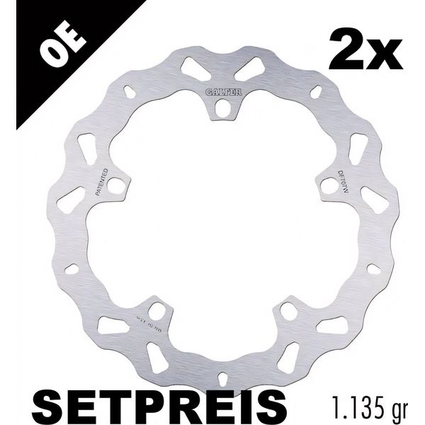 Set Di Dischi Freno Galfer 2X DF707W Wave® Rigido Anteriore 320X4,5Mm Per Bmw K R S Gt Gtl Abs St Rs HP2 Megamoto Rt Lt Integrale 800 - 1600 Ccm Anno 1999 - 2025-image