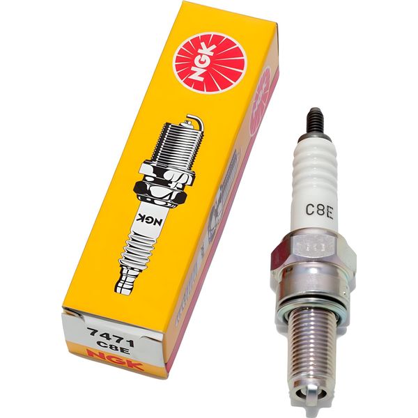 Set Di Candele Ngk 4X C8E, Filettatura Lunga 19,0 Mm Ø 10,0 Mm Esagono 16,0 Mm, Distanza Tra Gli Elettrodi 0,75 Mm, Potere Calorifico 8, 7471-image