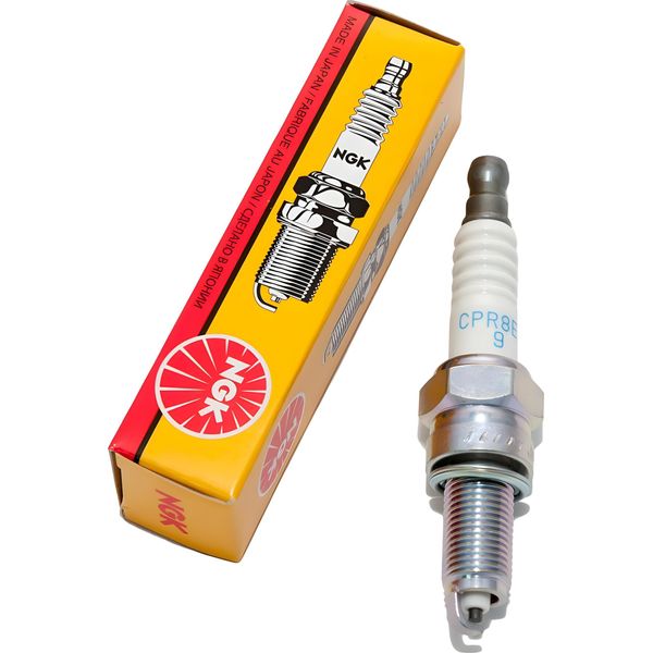 Candela Ngk CPR8EB-9 A Soppressione Di Interferenza, Filettatura Lunga 19,0 Mm Ø 10,0 Mm Esagono 16,0 Mm, Distanza Tra Gli Elettrodi 0,90 Mm, Potere Calorifico 8, Dado Di Collegamento Sae Fisso, 6607-image