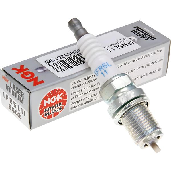 Candela Ngk IFR5L11 Candela All'iridio Con Soppressione Delle Interferenze, Filettatura Lunga 19,0 Mm Ø 14,0 Mm Esagono 16,0 Mm, Distanza Tra Gli Elettrodi 1,10 Mm, Potere Calorifico 5, 6502-image