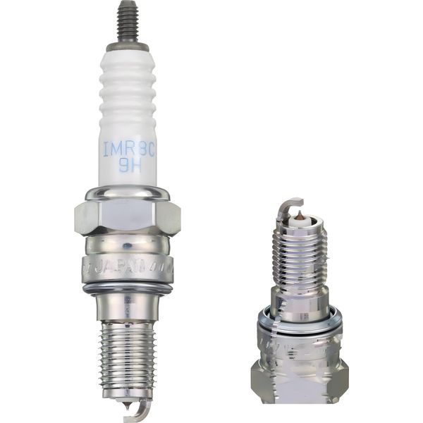 Set Di Candele Ngk 2X IMR8C-9H Candela All'iridio Con Soppressione Delle Interferenze, Filettatura Lunga 19,0 Mm Ø 10,0 Mm Esagono 16,0 Mm, Distanza Tra Gli Elettrodi 0,90 Mm, Potere Calorifico 8, 3653-image
