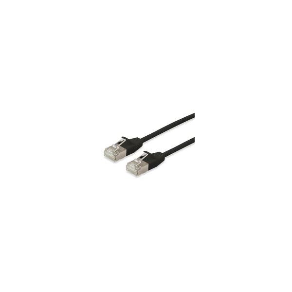 Cavo Patch Equip Cat6A Slim F/Ftp 2Xrj45 7,50 M Nero Lszh Polybag-image
