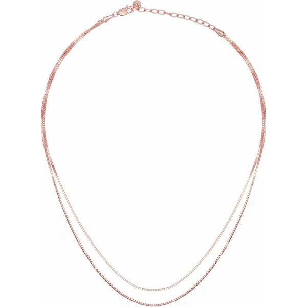 Cai Collana In Argento Sterling 925/- 45 Cm Rosso Senza Pietra 360252590-45-2-image