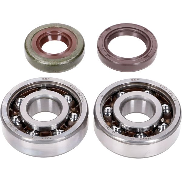 Set Cuscinetti Albero Motore Naraku Skf, Fkm Premium C4 Poliammide Per Minarelli AM6-image