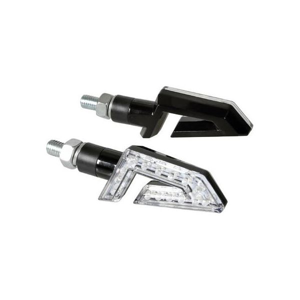Lampa Kap Moto Indicatore Led 12V Omologato Vetro Bianco Luce Arancione-image