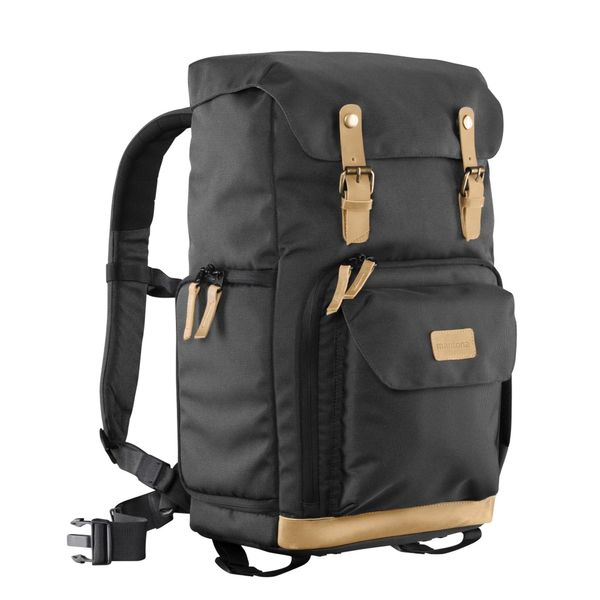 Mantona Luis - Zaino Per Macchina Fotografica - Nylon, Pelle - Nero - 14""-image