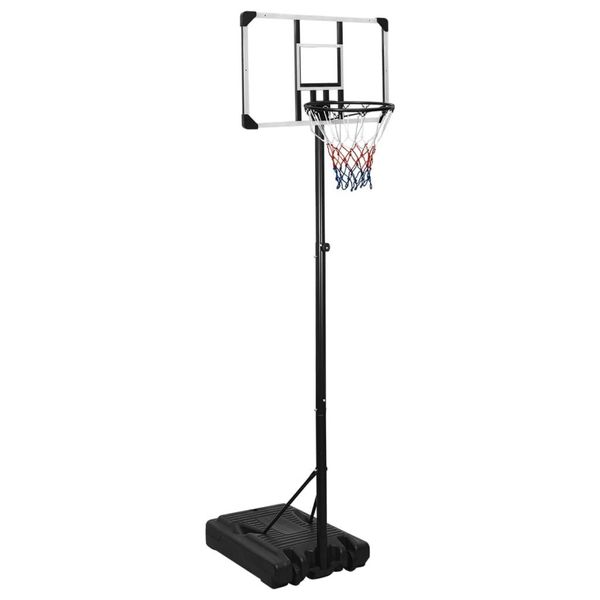 Vidaxl Cavalletto Da Basket Trasparente 235-305 Cm In Policarbonato-image