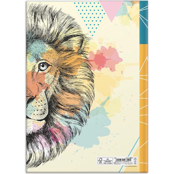 Rnk Verlag 46809 Rnk Verlag Taccuino "Lion"", Din A4, 96 Fogli, Bianco"-image
