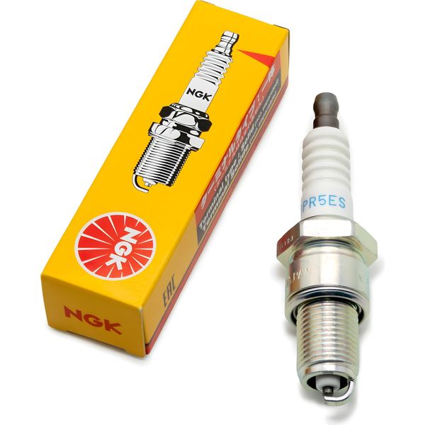 Set Di Candele Ngk 10X BPR5ES Con Soppressione Delle Interferenze, Filettatura Lunga 19,0 Mm Ø 14,0 Mm, 4006 / 4225 / 6854 / 7422 / 95737-image