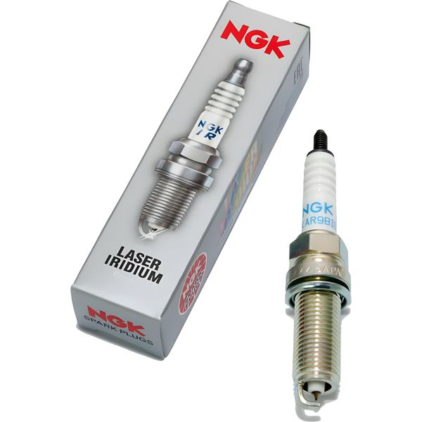 Set Di Candele Ngk 4X LKAR9BI9 Candela All'iridio Con Soppressione Delle Interferenze, Filettatura Extra Lunga 26,5 Mm Ø 12,0 Mm Esagono 14,0 Mm, Distanza Tra Gli Elettrodi 0,90 Mm, Potere Calorifico 9, Dado Di Collegamento Sae Fisso, 6205-image