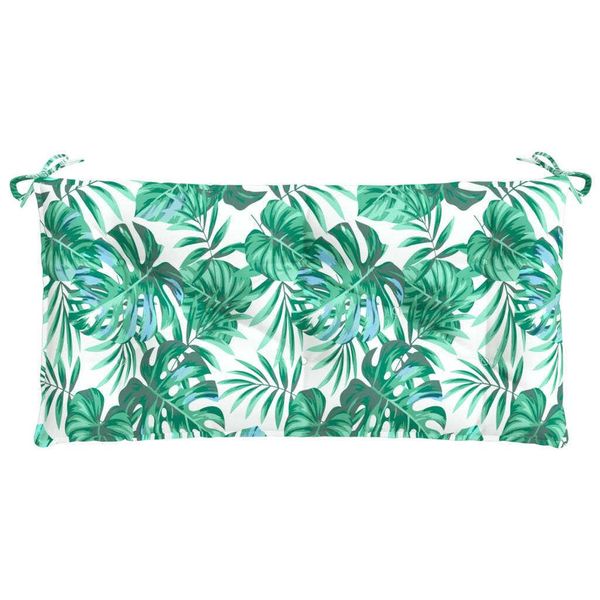 Vidaxl Cuscino Per Panca Da Giardino Con Motivo A Foglie 100X50X7 Cm Tessuto Oxford-image