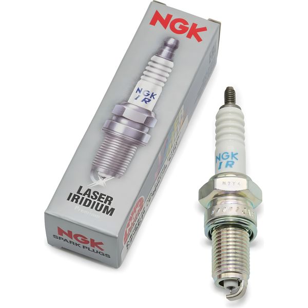 Set Di Candele Ngk 2X IJR7A9 Candela All'iridio Con Soppressione Delle Interferenze, Filettatura Lunga 19,0 Mm Ø 12,0 Mm Esagono 18,0 Mm, Distanza Tra Gli Elettrodi 0,90 Mm, Potere Calorifico 7, 7901-image